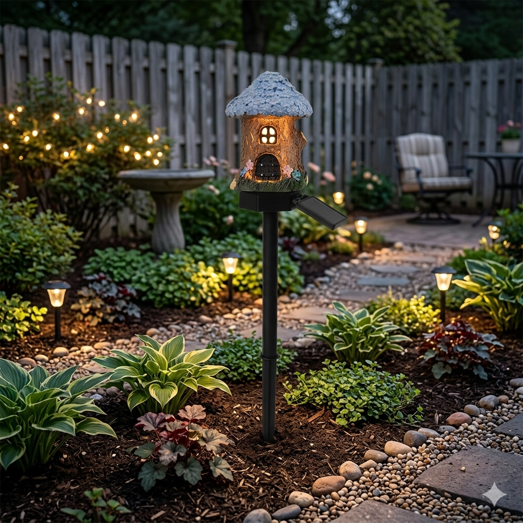🍄✨ Turn Your Backyard Into An Enchanted Fairy Forest! Solar Mushroom Cottage Garden Light💥🛒-Elite