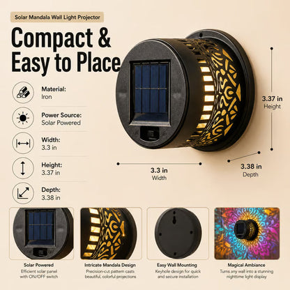 🎁 Father’s Day 59% OFF - 🌟Solar Mandala Wall Light🌌 -Bestseller