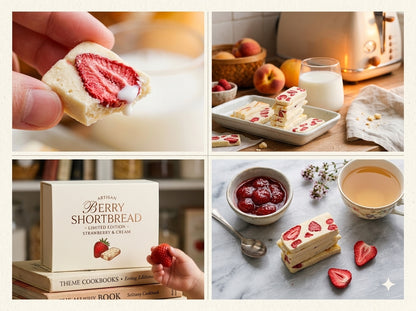 ✨『 Strawberry Goat Milk Puff 』🥛 A Bite of Cloudy Sweetness ☁️🍓-Bestseller