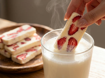 ✨『 Strawberry Goat Milk Puff 』🥛 A Bite of Cloudy Sweetness ☁️🍓-Bestseller