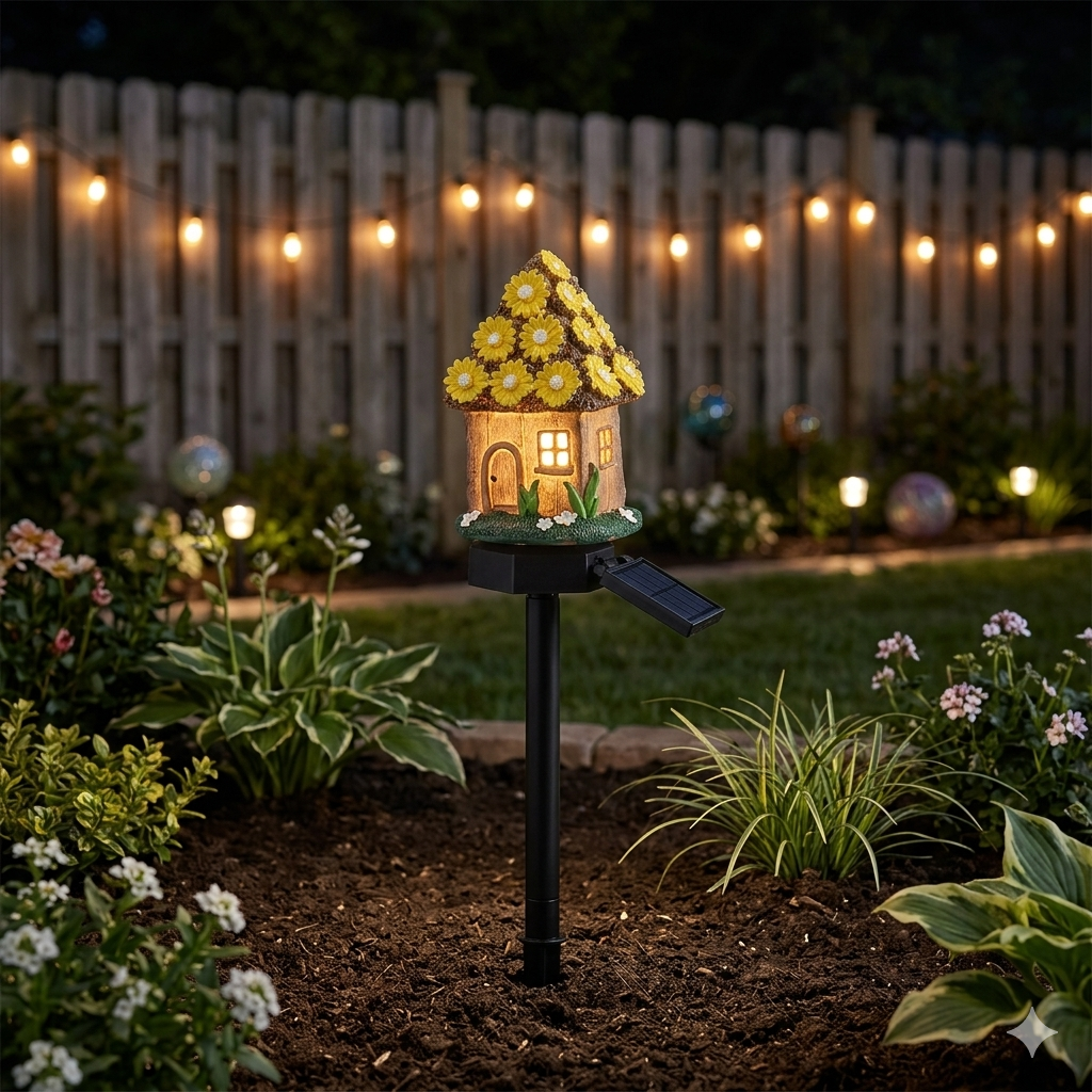 🍄✨ Turn Your Backyard Into An Enchanted Fairy Forest! Solar Mushroom Cottage Garden Light💥🛒-Elite