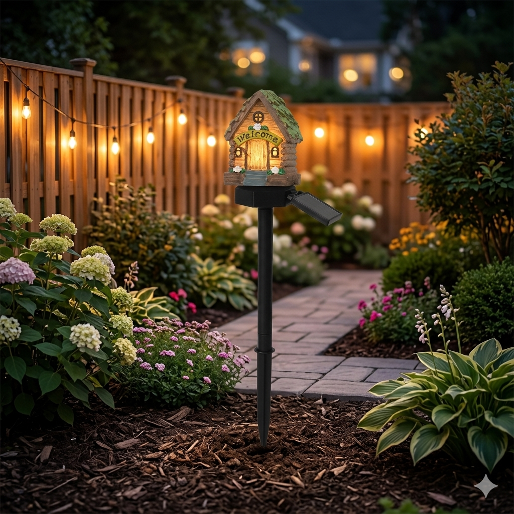 🍄✨ Turn Your Backyard Into An Enchanted Fairy Forest! Solar Mushroom Cottage Garden Light💥🛒-Elite