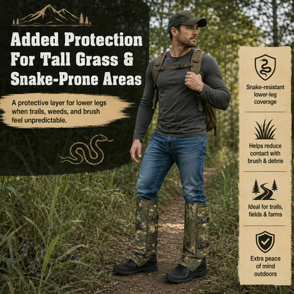 🌿Unisex Adjustable Outdoor Snake-Resistant Leg Gaiters -Bestseller