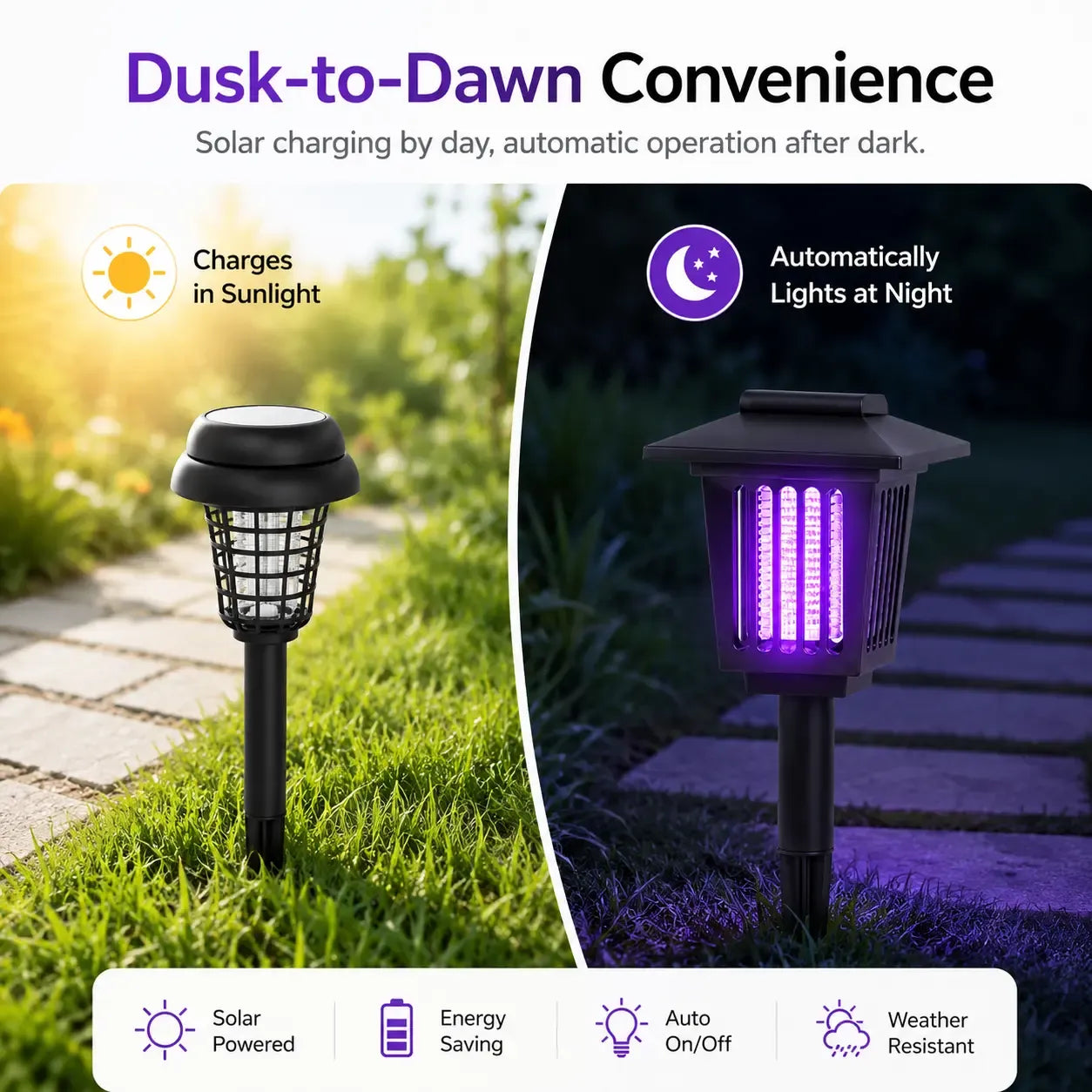 ✨💥Solar Mosquito Zapper Light -Outdoor Garden Stake Lamp💥🛒-Elite