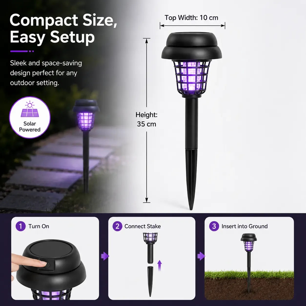 ✨💥Solar Mosquito Zapper Light -Outdoor Garden Stake Lamp💥🛒-Elite