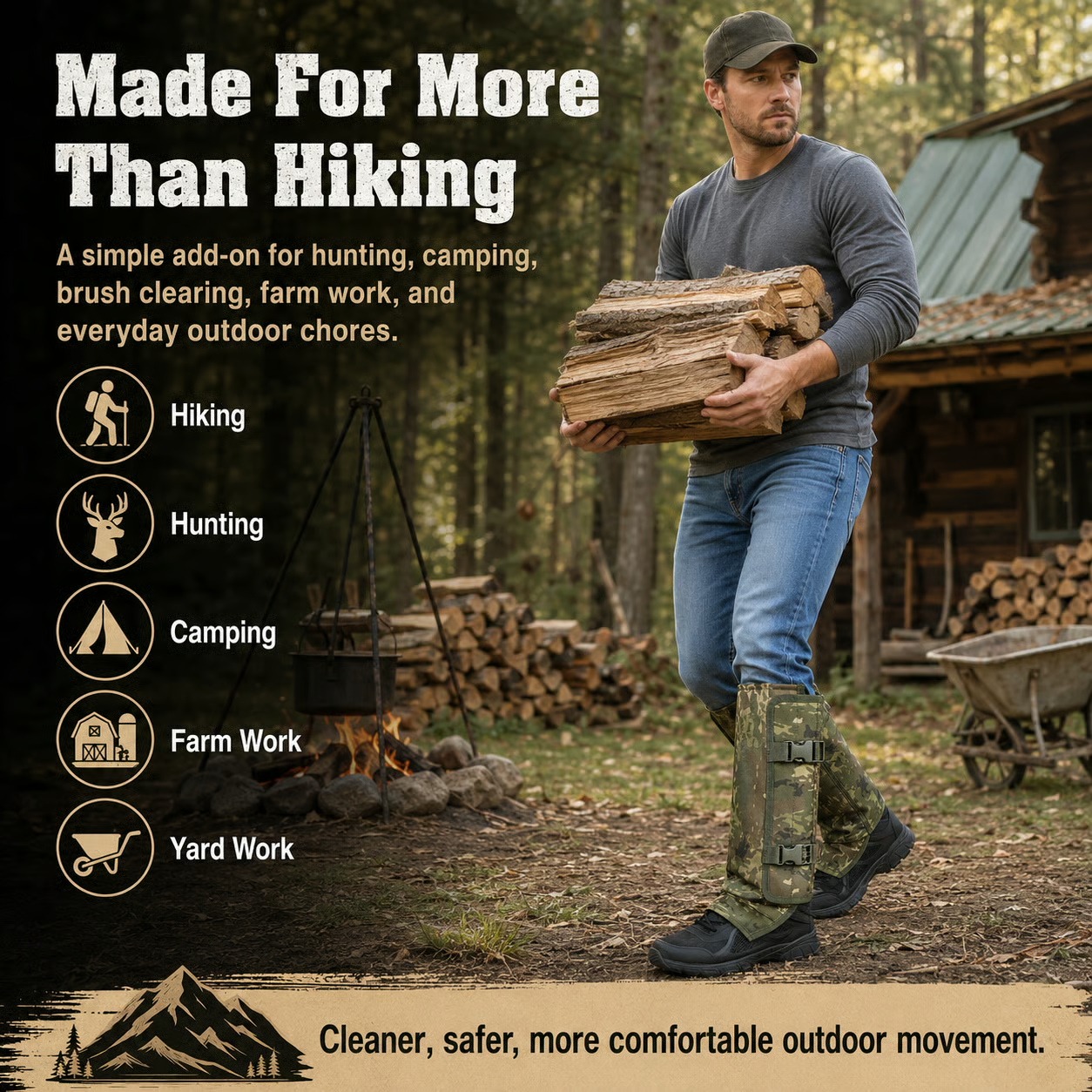 🌿Unisex Adjustable Outdoor Snake-Resistant Leg Gaiters -Bestseller