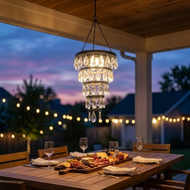 Solar Hanging Crystal Chandelier-Bestseller