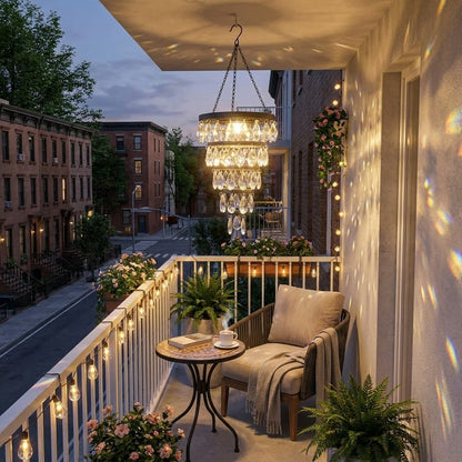 Solar Hanging Crystal Chandelier-Bestseller