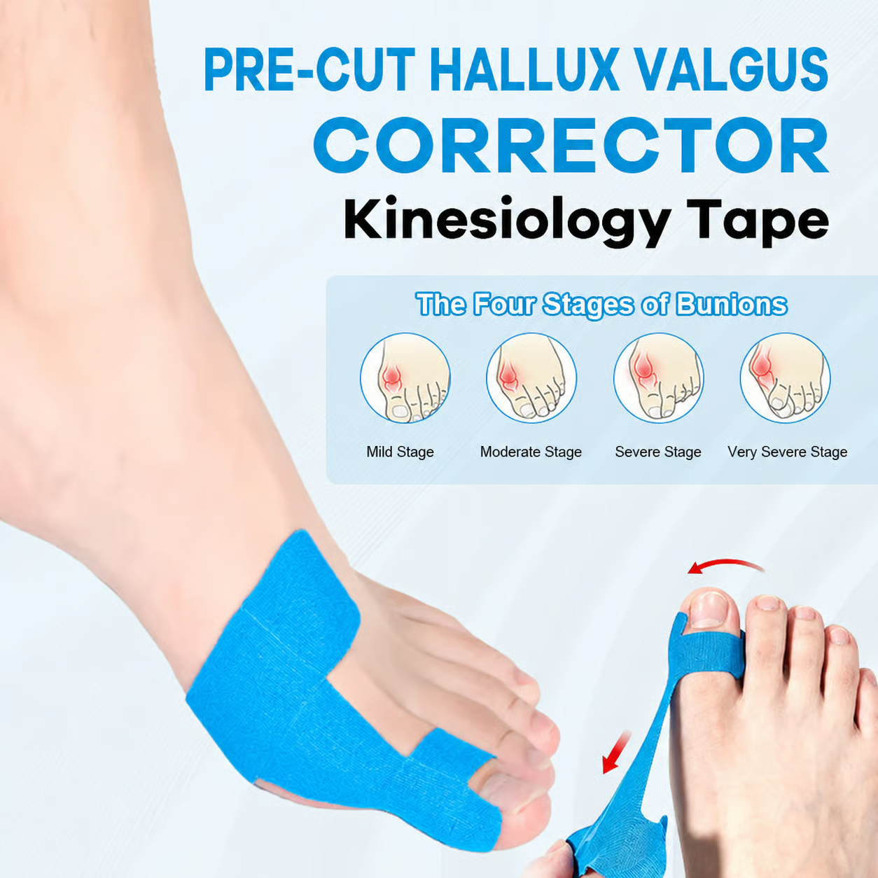 🔥LAST DAY 50% OFF - 👣Pre-cut Hallux Valgus Corrector Kinesiology Tape -Bestseller