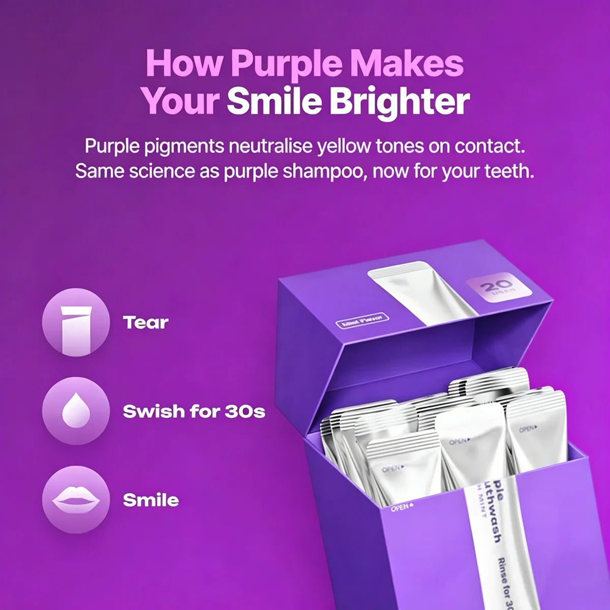 Purple Mouthwash - Sachets 20 Pack-Bestseller