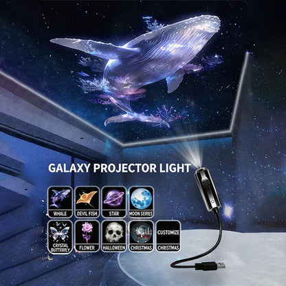 🌌🌙2-in-1 Galaxy Projector Night Light ✨✅-Bestseller