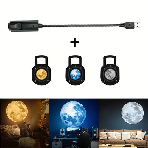 🌌🌙2-in-1 Galaxy Projector Night Light ✨✅-Bestseller